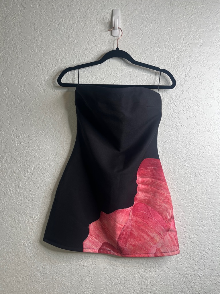 Nwt Rq The Label Palmer Mini Dress Petal Strapless Sz 8 — image 4 of 8
